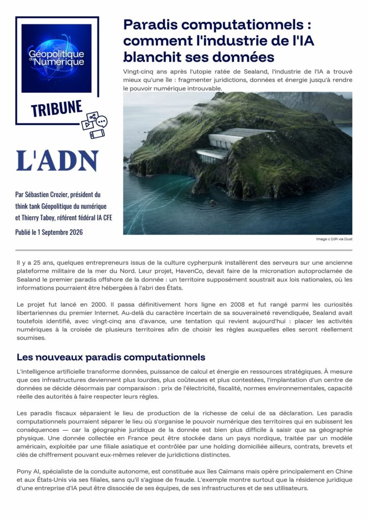 Paradis computationnels : comment l&rsquo;industrie de l&rsquo;IA blanchit les données